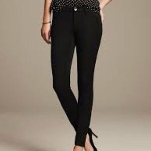 Banana Republic Size 2 Black Sloan Fit Zip Pants